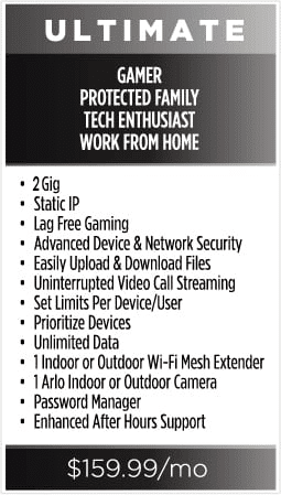 Ultimate Internet package details